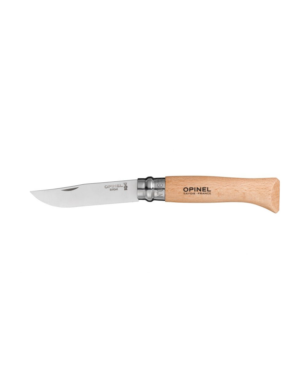 Couteau éplucheur, courbé, manche hêtre, 16 cm