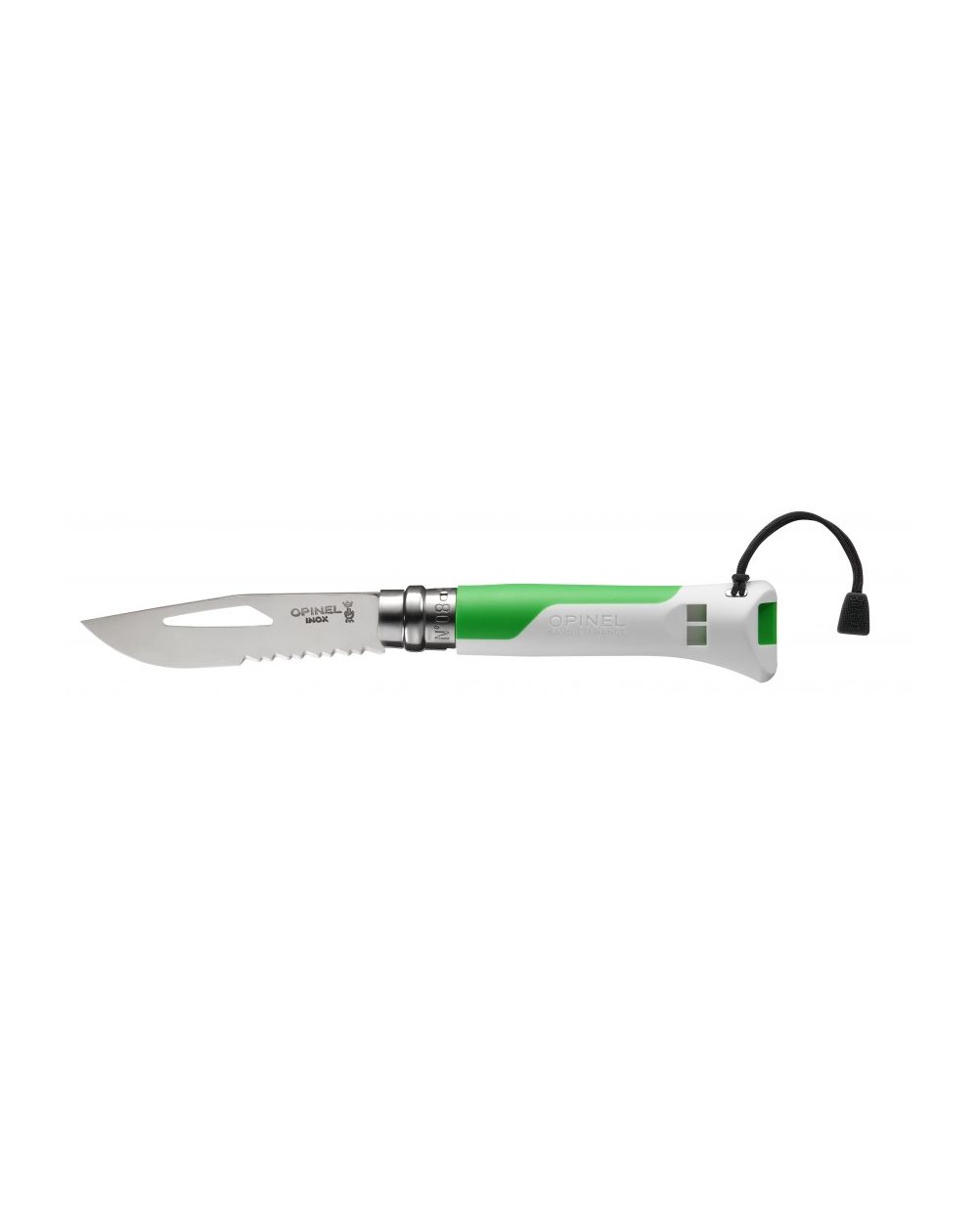 Couteau outdoor n°8 opinel manche vert fluo
