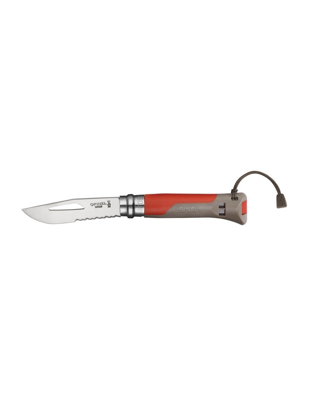 Couteau opinel n°8 outdoor avec manche terre/rouge