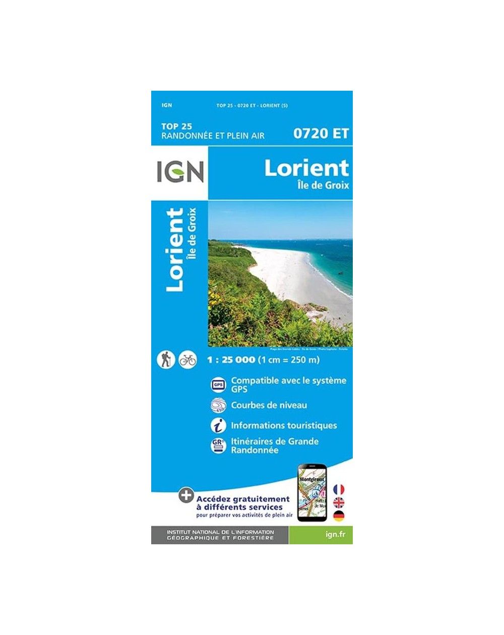 Carte IGN randonnées autour de Lorient