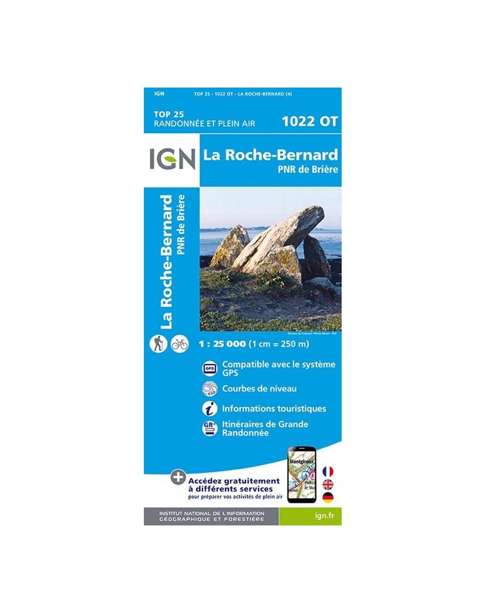 Carte randonnée IGN la roche-bernard