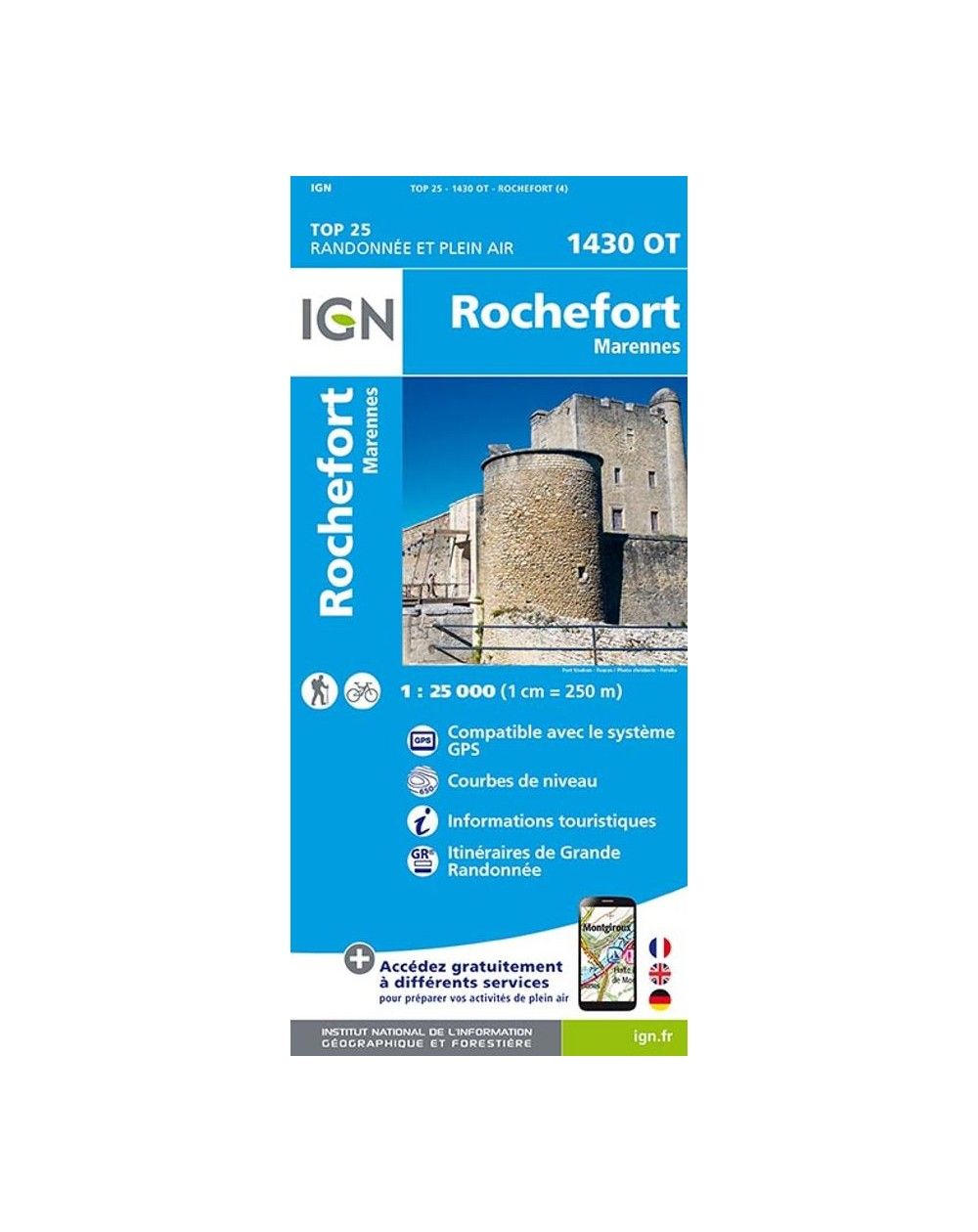 Carte IGN Rochefort 1430OT