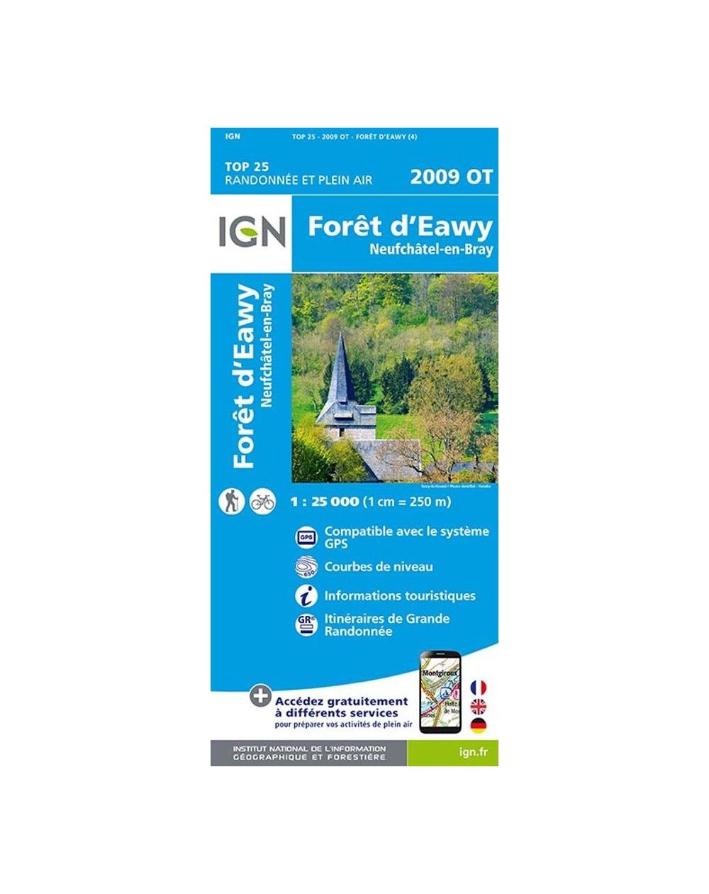 Carte IGN Forêt d'Eawy 1009OT
