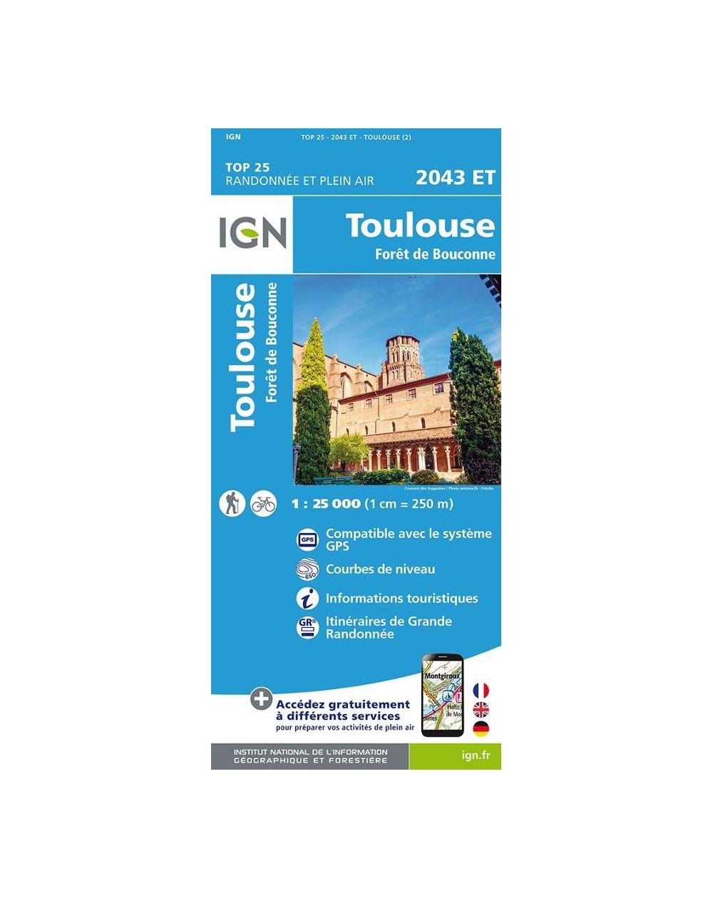 Carte IGN Toulouse 2043ET