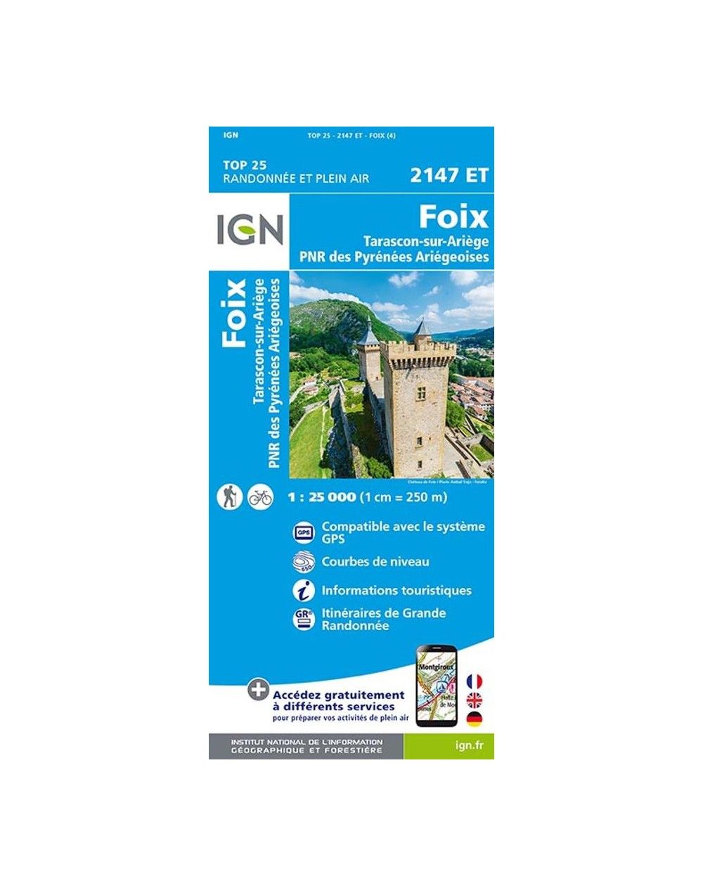 Carte IGN Foix 2147ET