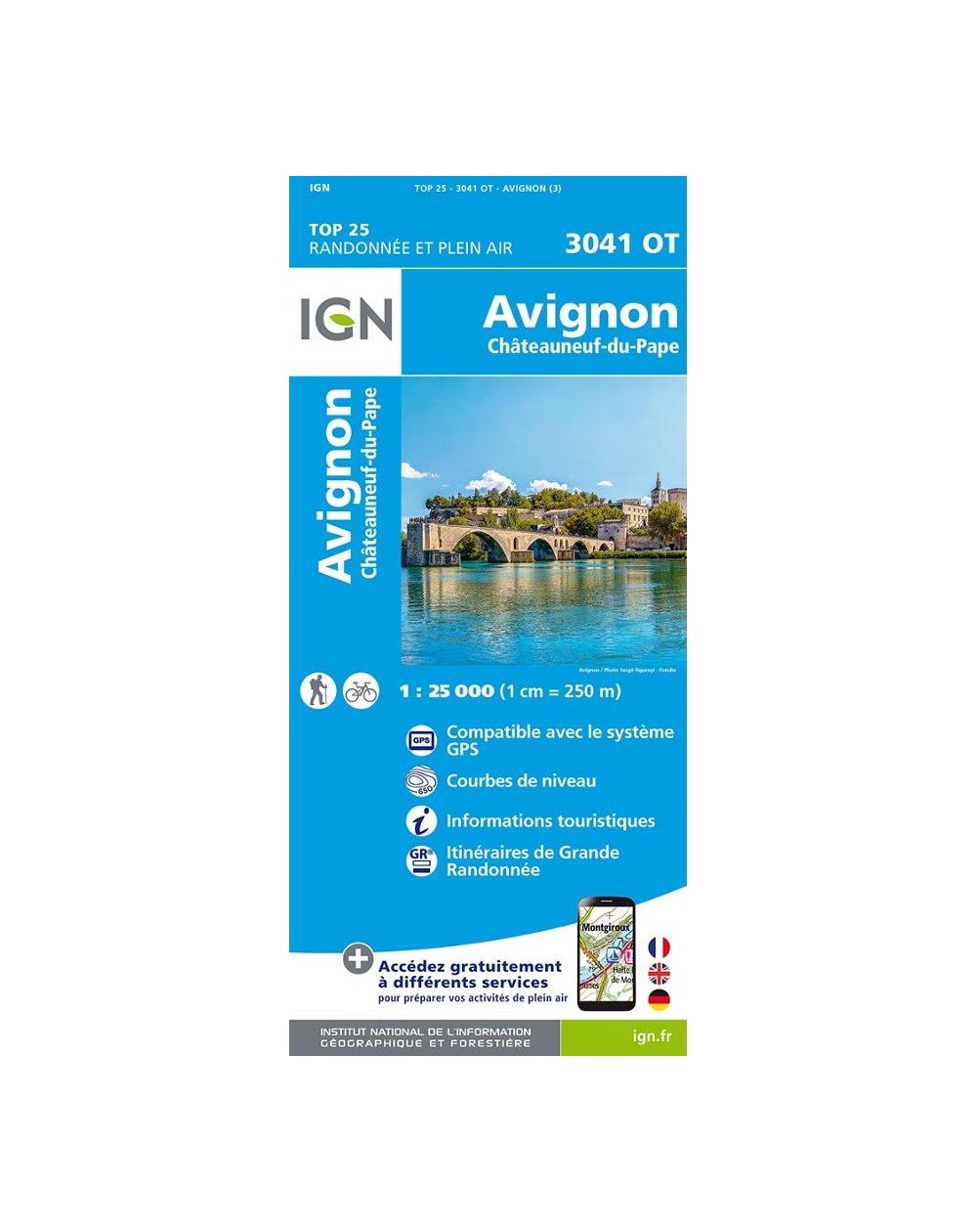 Carte IGN Avignon 3041OT
