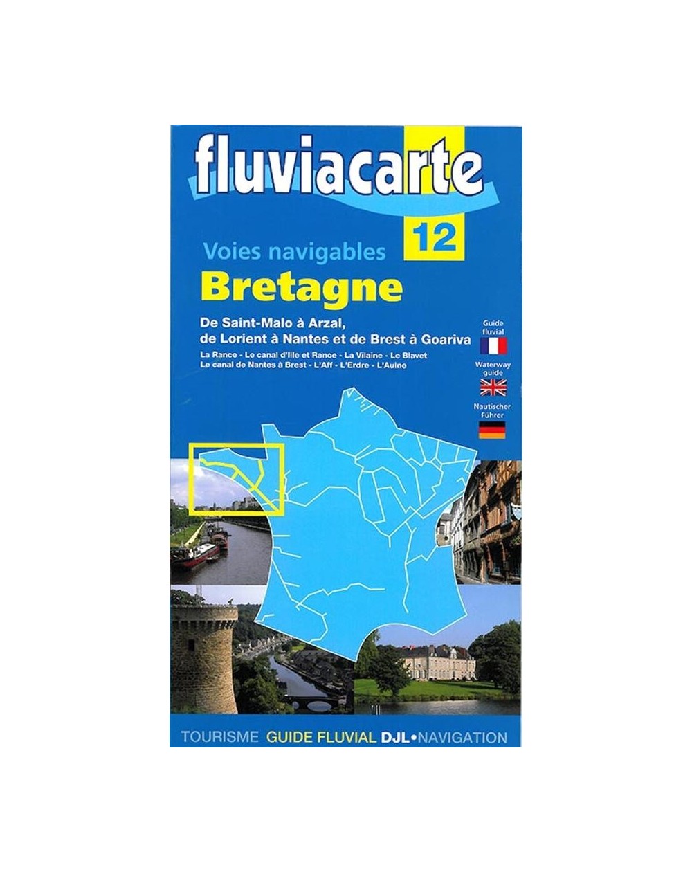 carte fluviacarte 12 - Voies navigables de Bretagne