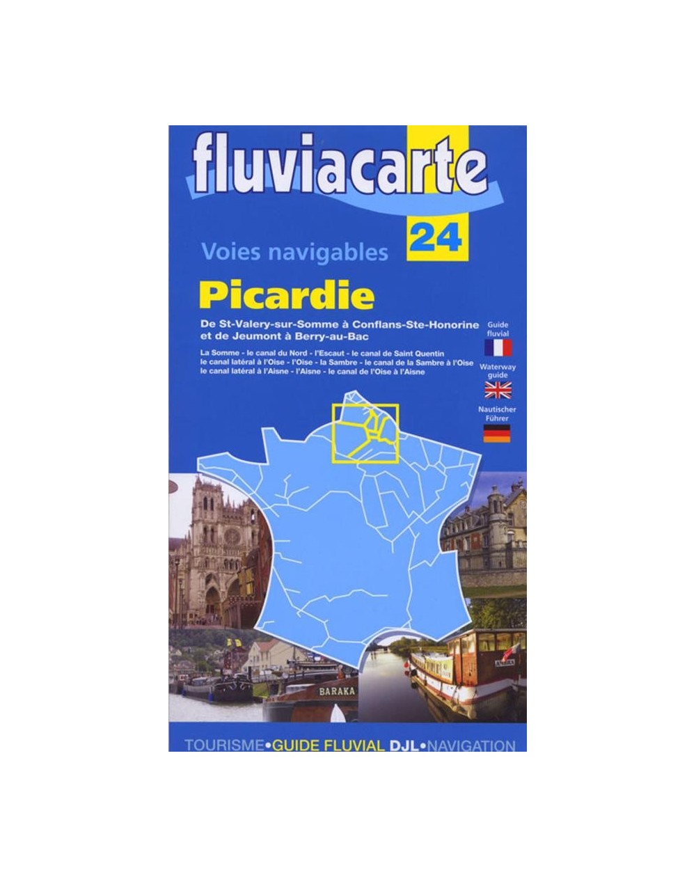 carte fluviacarte 24 -Rivières et canaux en Picardie