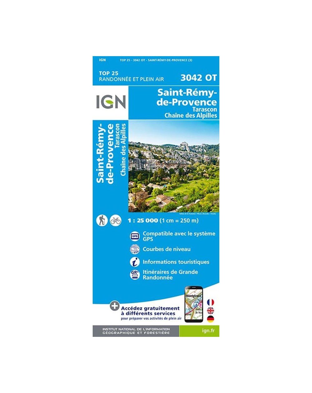 Carte IGN Saint-Rémy-de-Provence 3042OT