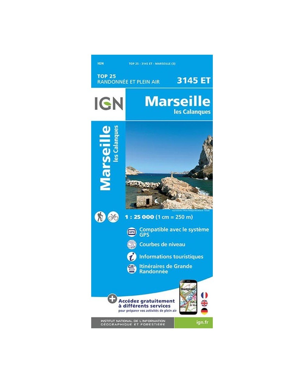 Carte IGN Marseille 3145ET