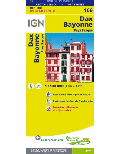 Carte Ign N° 166 Dax Bayonne - Pays Basque