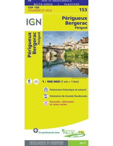 Carte Ign N° 153 Perigueux Bergerac - Périgord