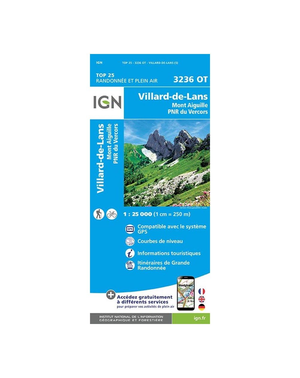 Carte IGN Villard-de-Lans 3236OT