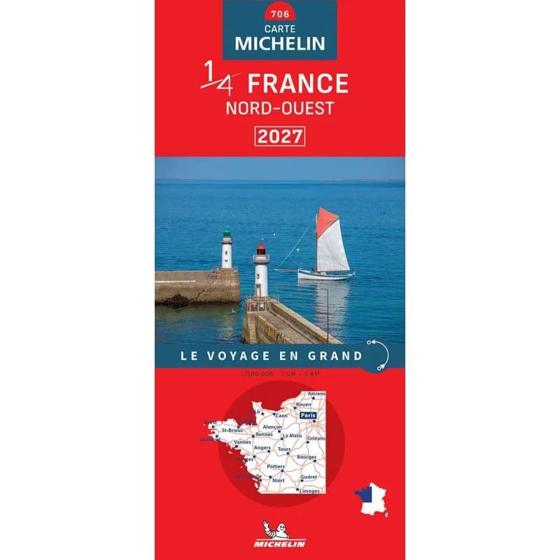 Carte Michelin 706 France Nord-Ouest 2027
