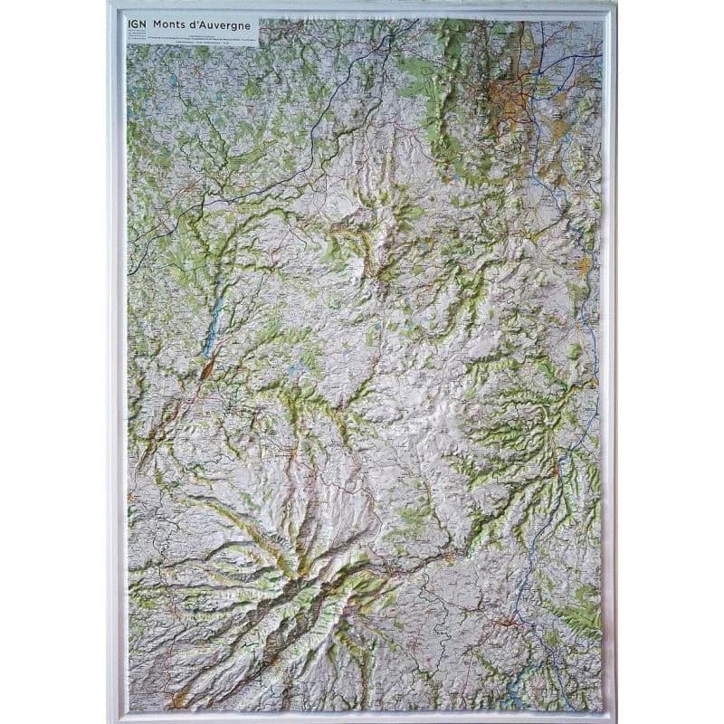 Carte en relief IGN Monts d'Auvergne 60176