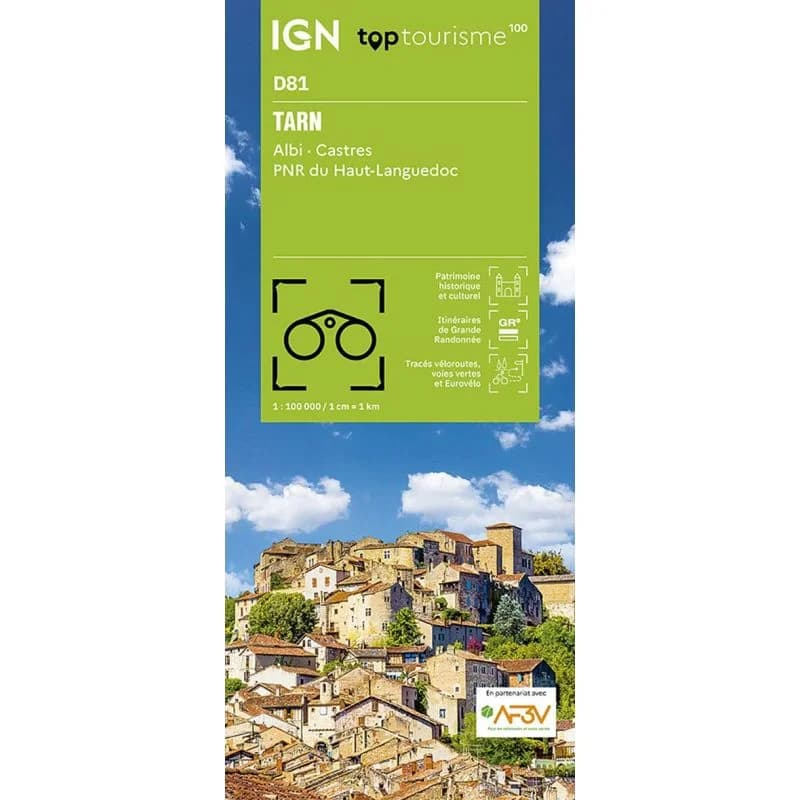 Carte IGN Tarn TOP100D81 – TOP 100