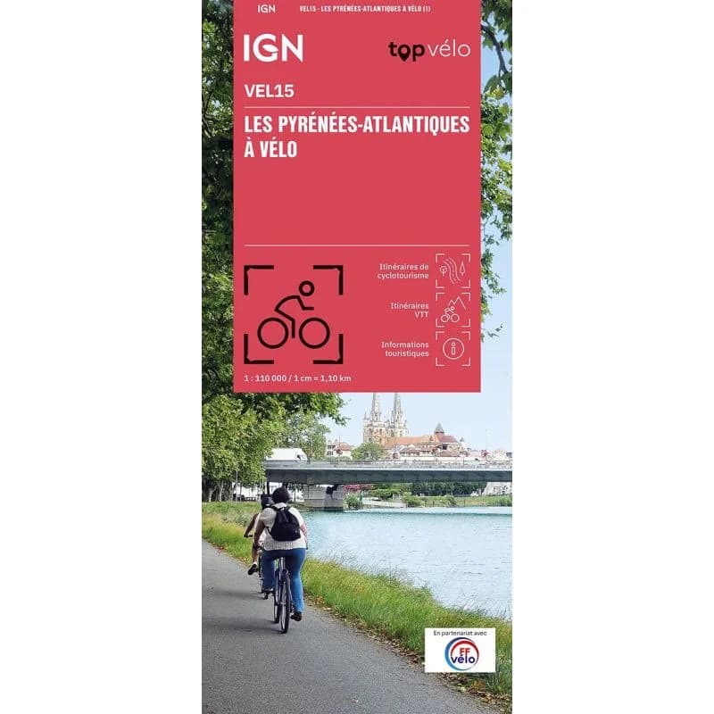 Carte IGN Les Pyrenees Atlantiques a Velo