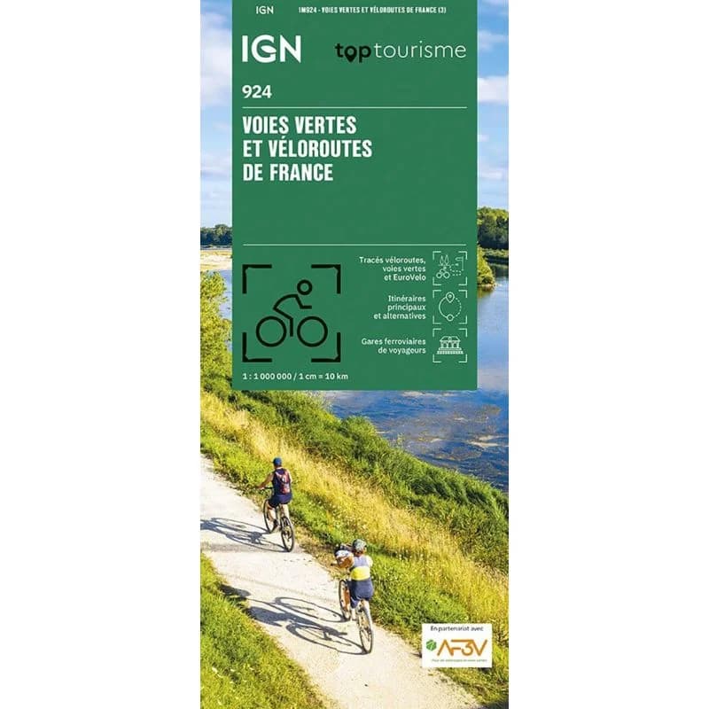 Carte IGN Veloroutes et Voies Vertes de France