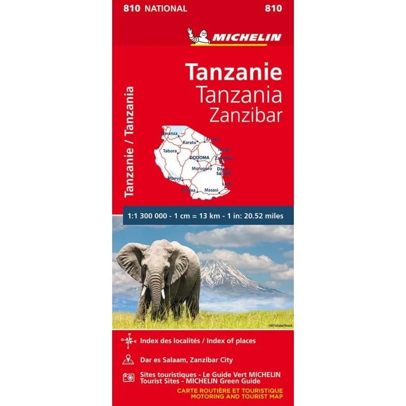 Carte Michelin Tanzanie, Zanzibar
