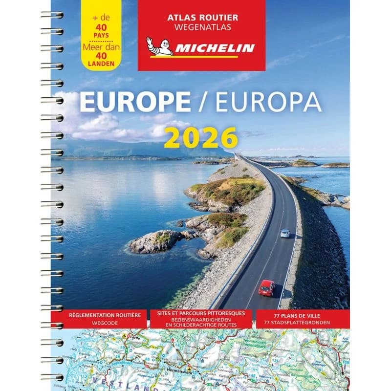 Atlas routier et touristique Europe 2026 Michelin, spirale