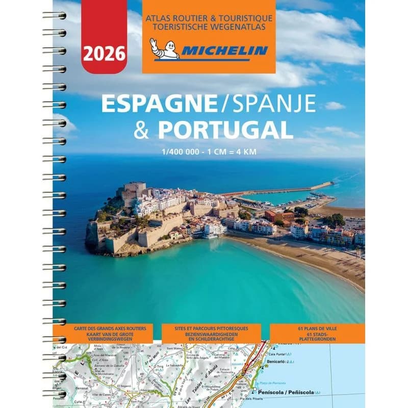 Atlas routier et touristique Espagne Portugal 2026 Michelin, spirale