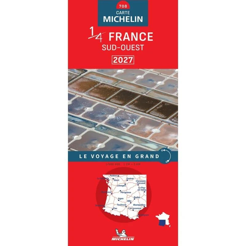 Carte Michelin 708 France Sud-Ouest 2027