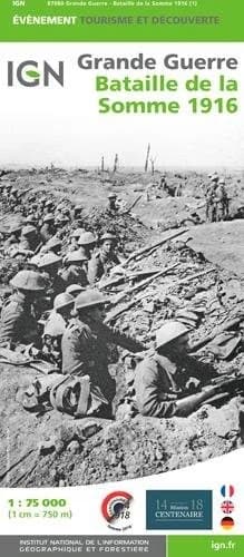 Carte IGN Bataille de la Somme 1916