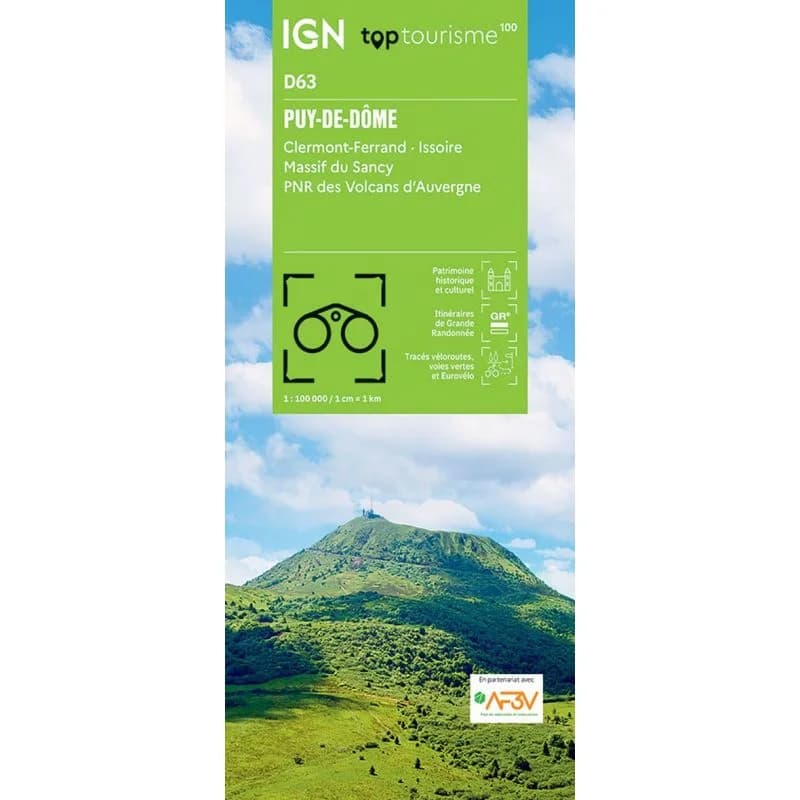 Carte IGN Puy-de-Dôme TOP100D63 – TOP 100