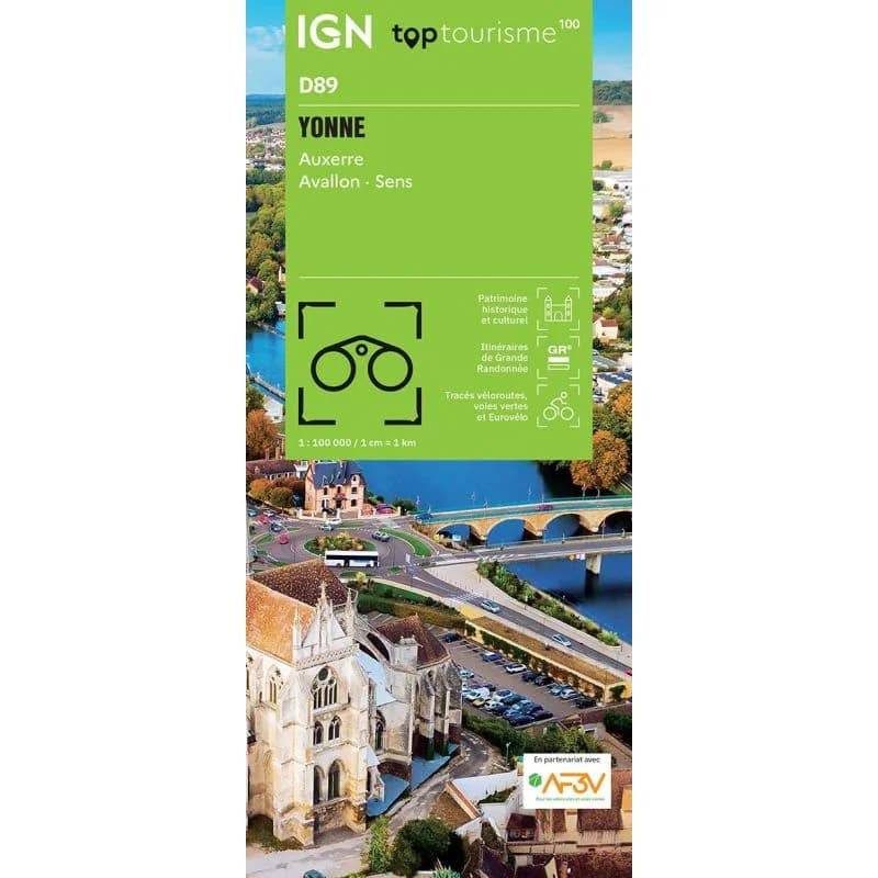 Carte IGN Yonne TOP100D89 – TOP 100