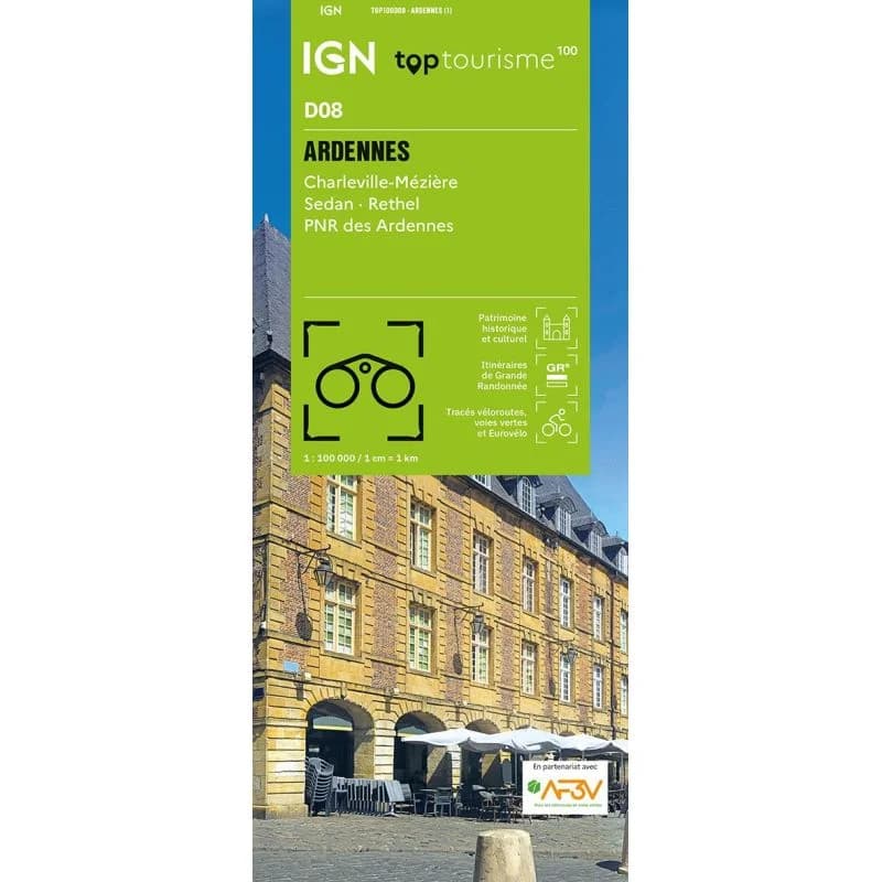 Carte IGN Ardennes TOP100D08 – TOP 100