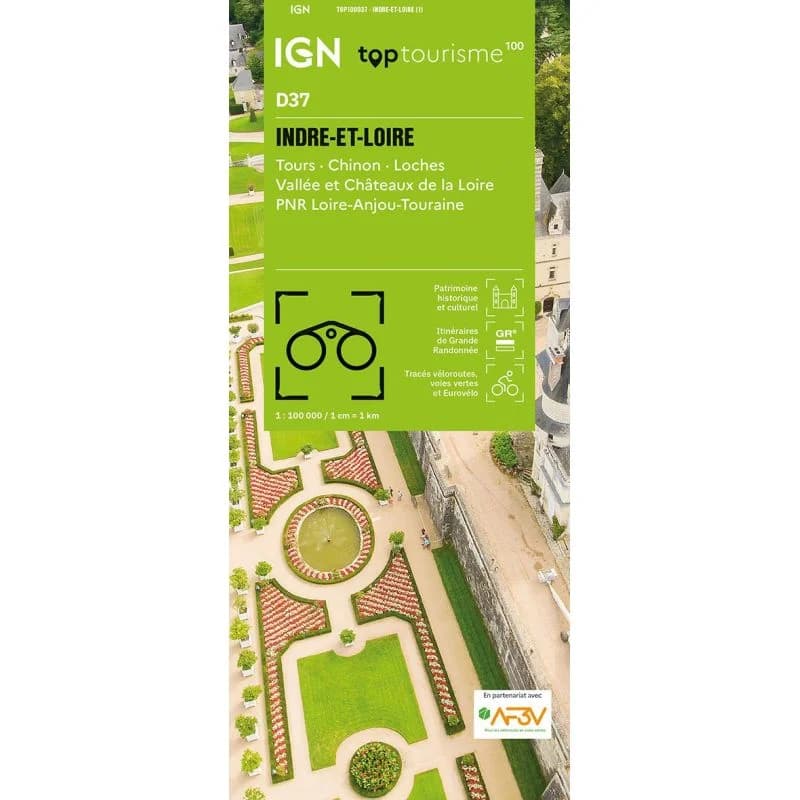 Carte IGN Indre-et-Loire TOP100D37 – TOP 100