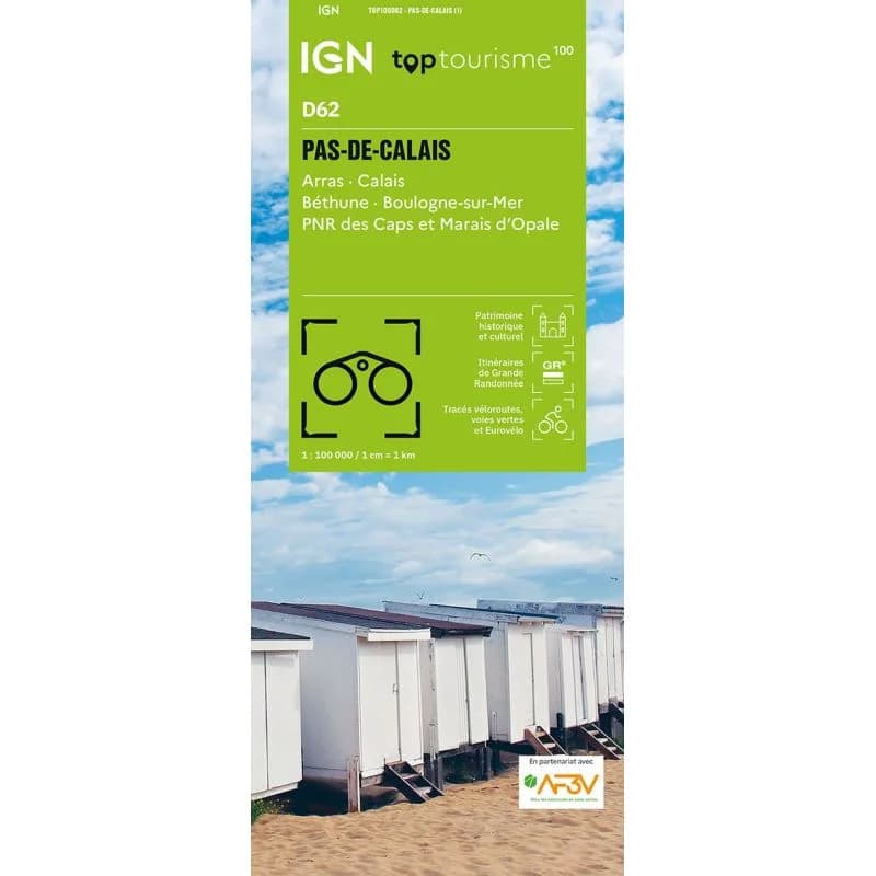 Carte IGN Pas-de-Calais TOP100D62 – TOP 100
