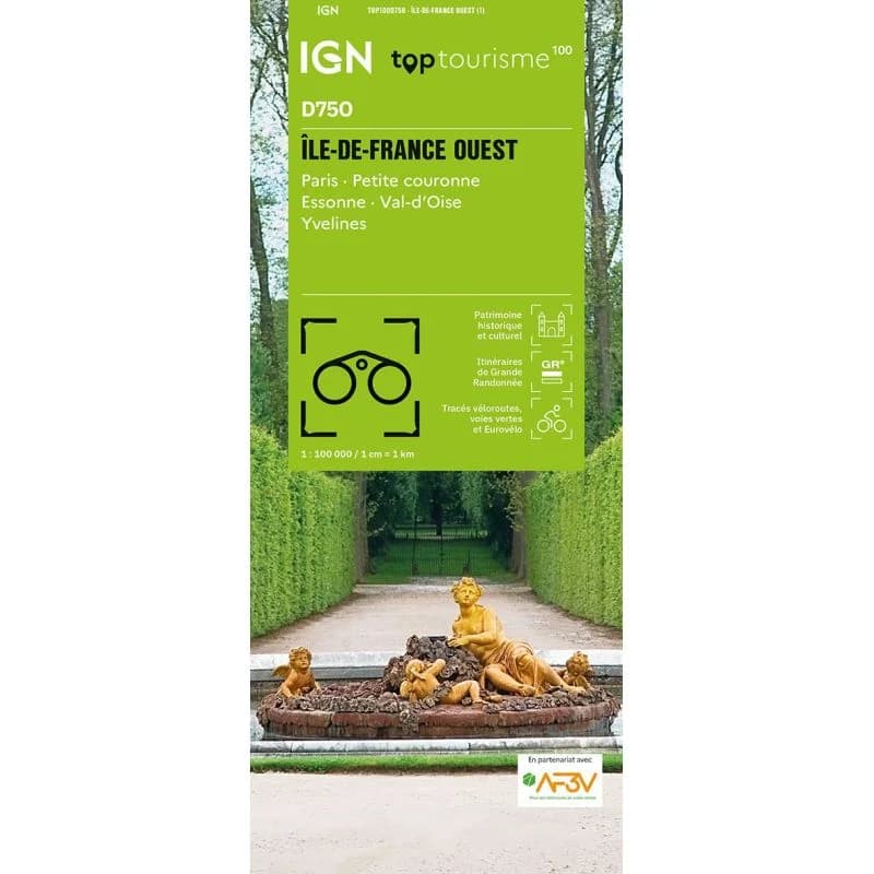 Carte IGN Ile de France Ouest TOP100D75O – TOP 100
