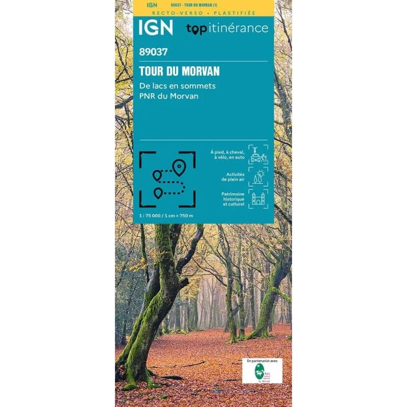 Carte IGN Tour du Morvan
