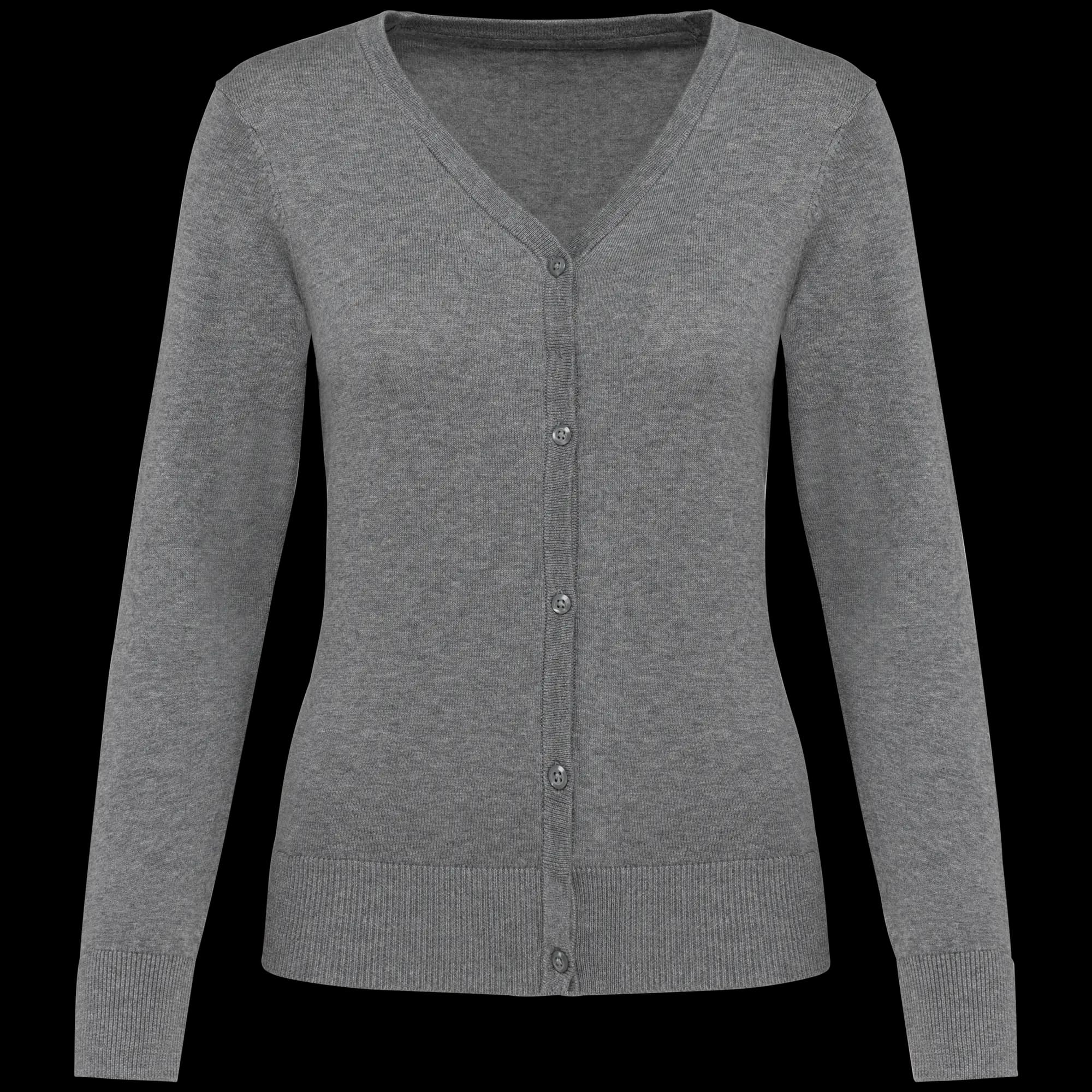 Cardigan Supima® femme — Grey Heather