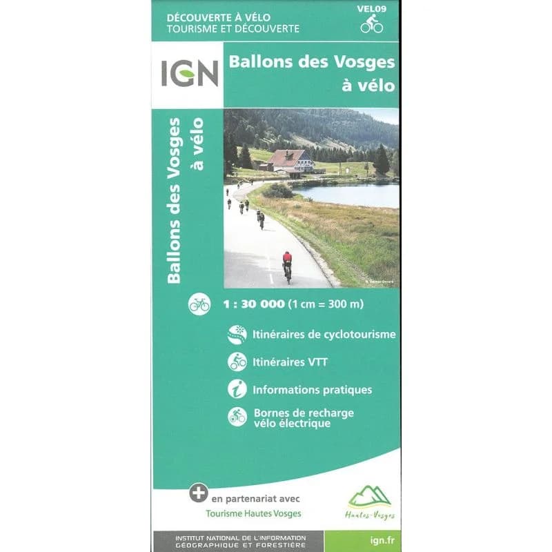 Carte Vélo Ballons des Vosges à Vélo IGN Cyclotourisme