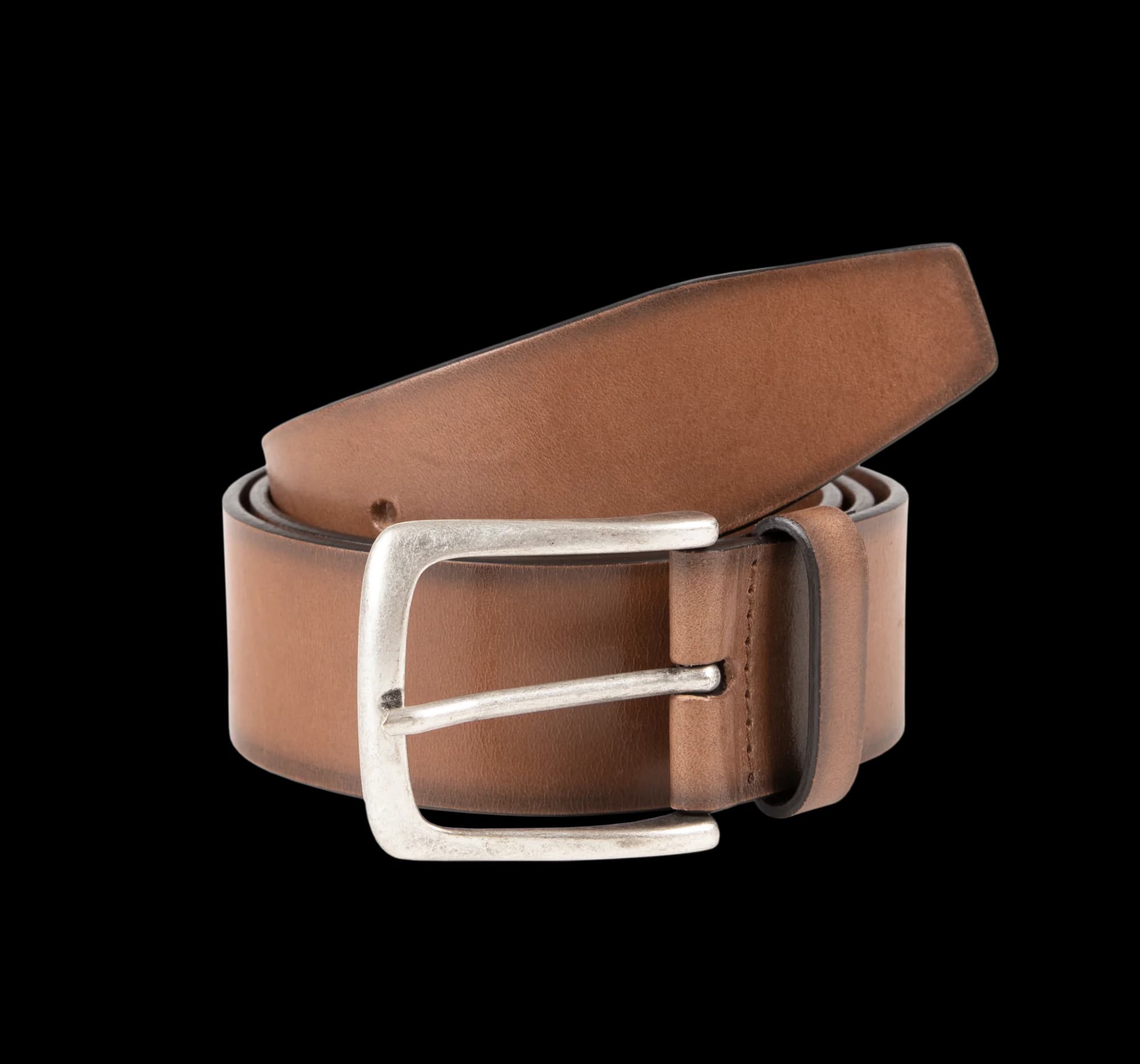 Ceinture vintage cuir homme — Dark Cognac