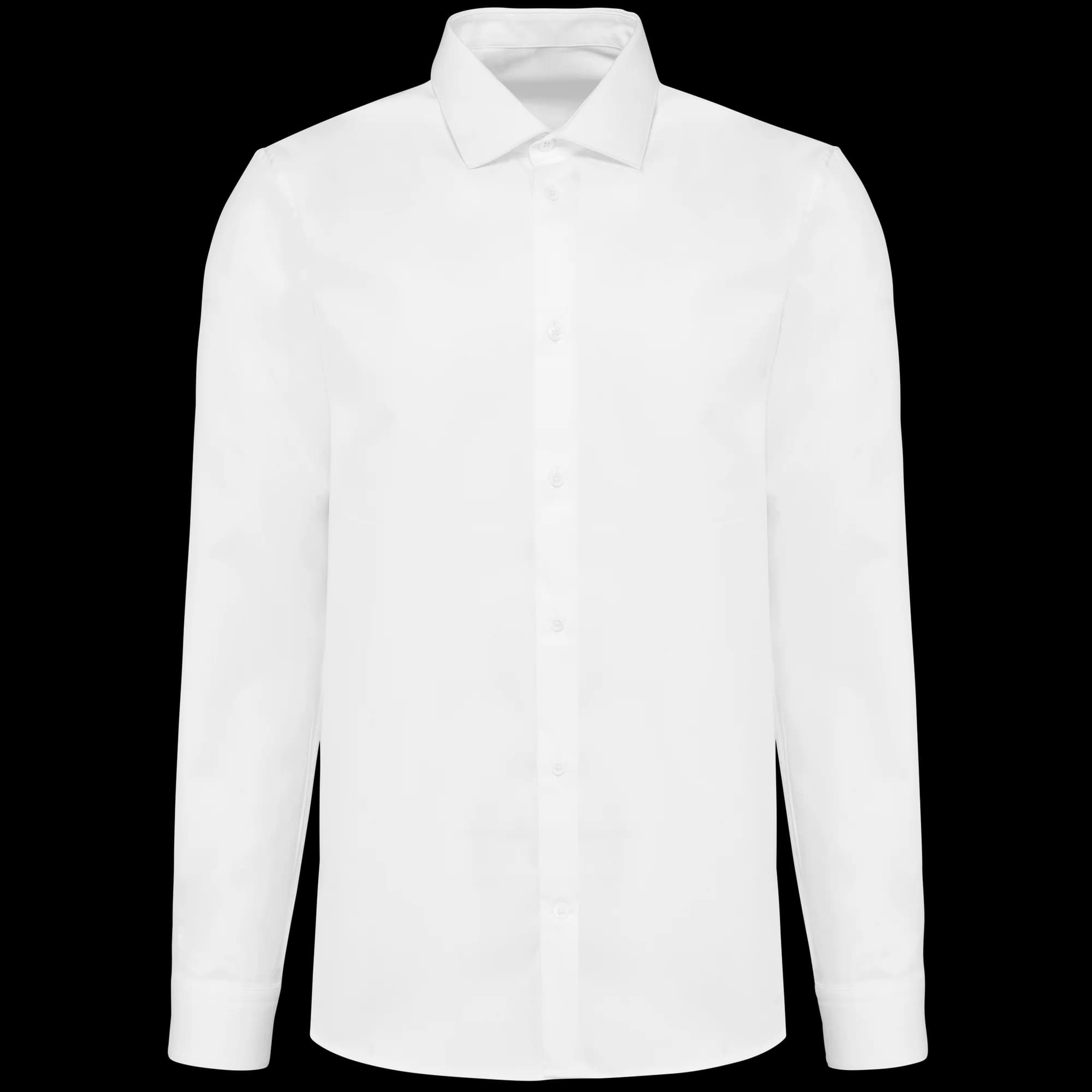 Chemise popeline manches longues homme — White