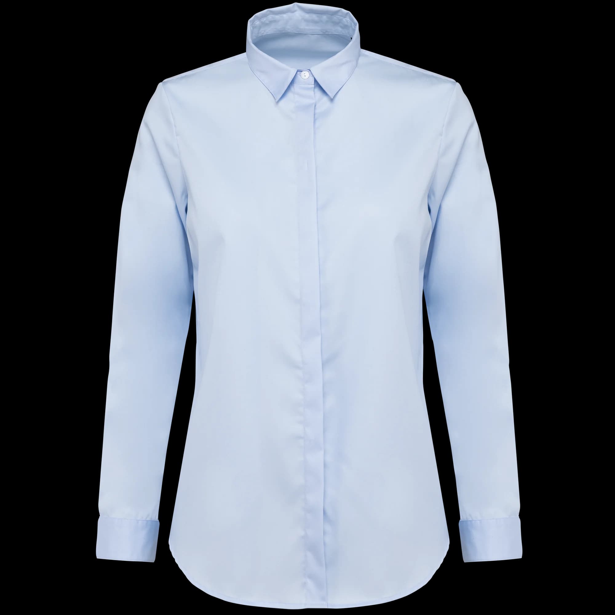 Chemise twill manches longues femme — Essential Light Blue