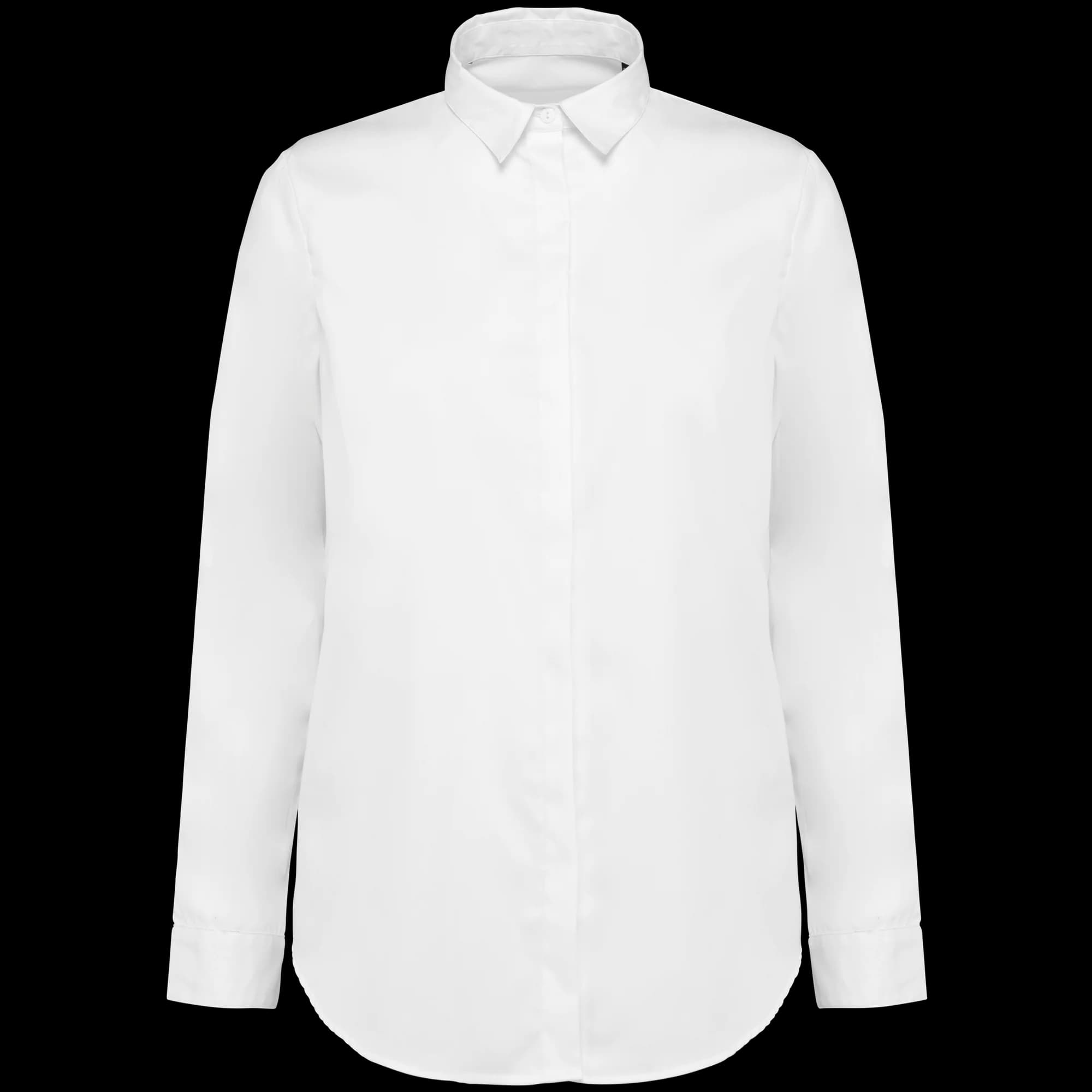 Chemise twill manches longues femme — White