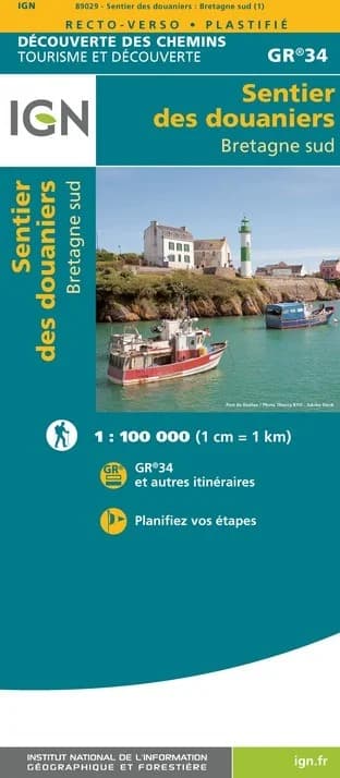 GR34 | Le Sentier des Douaniers - Bretagne Sud - Carte IGN