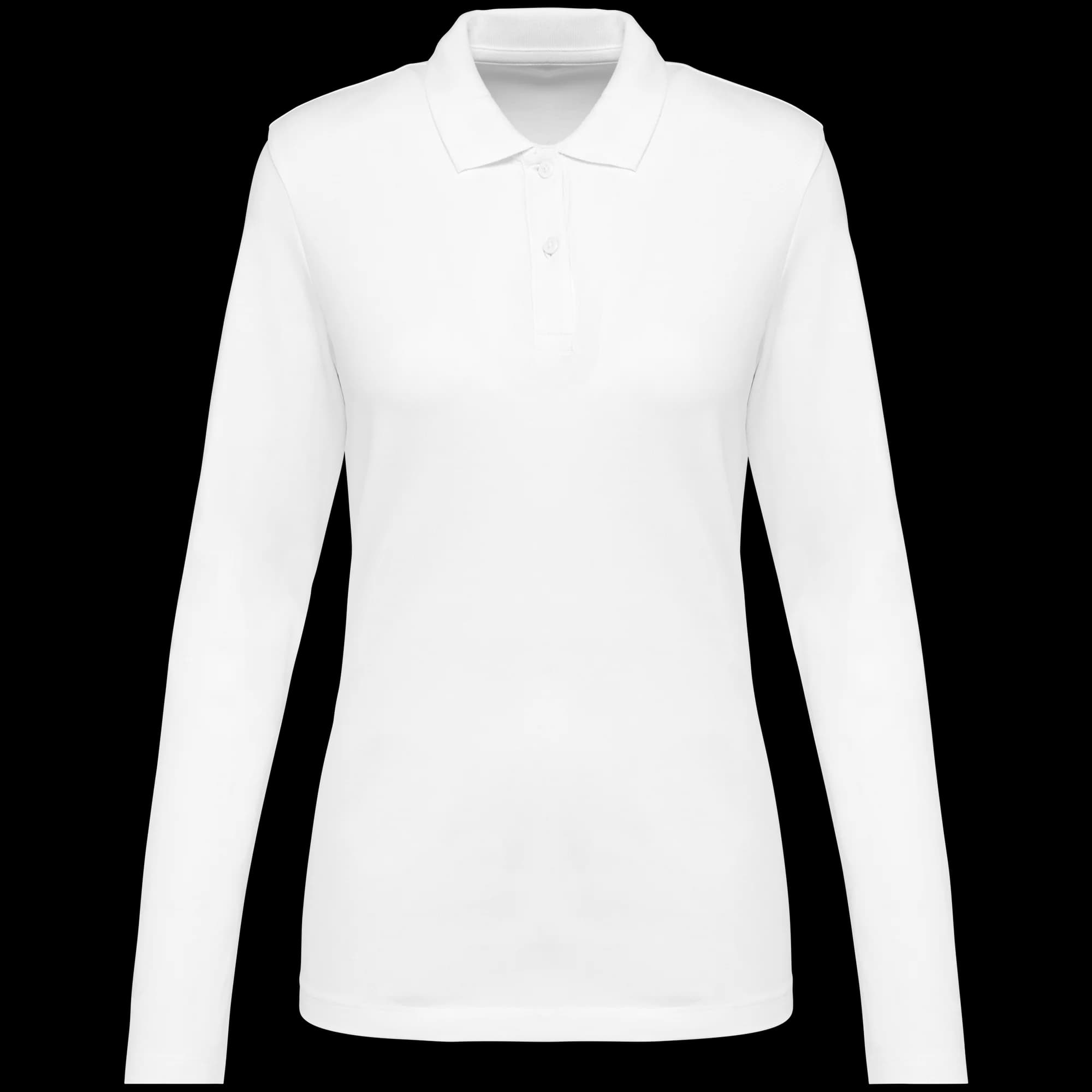 Polo Supima® manches longues femme — White