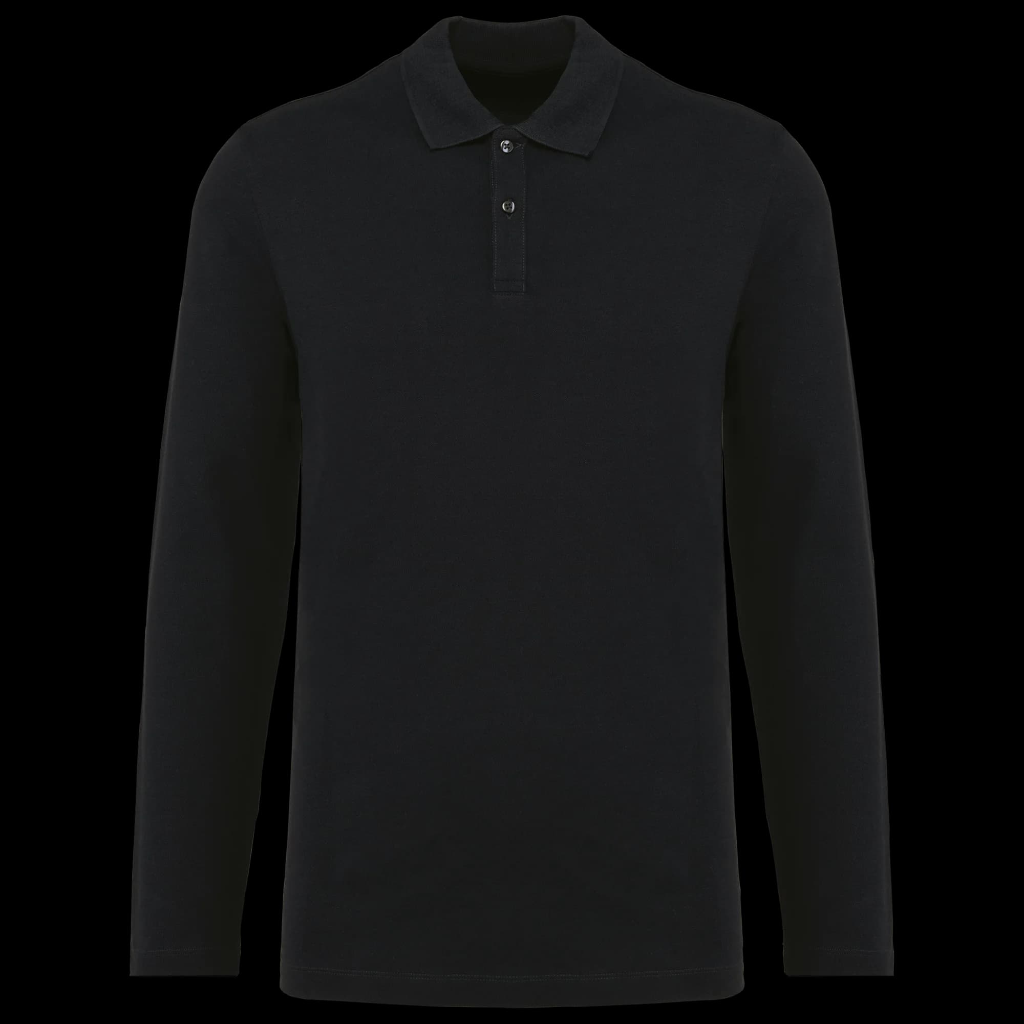 Polo Supima® manches longues homme — Black