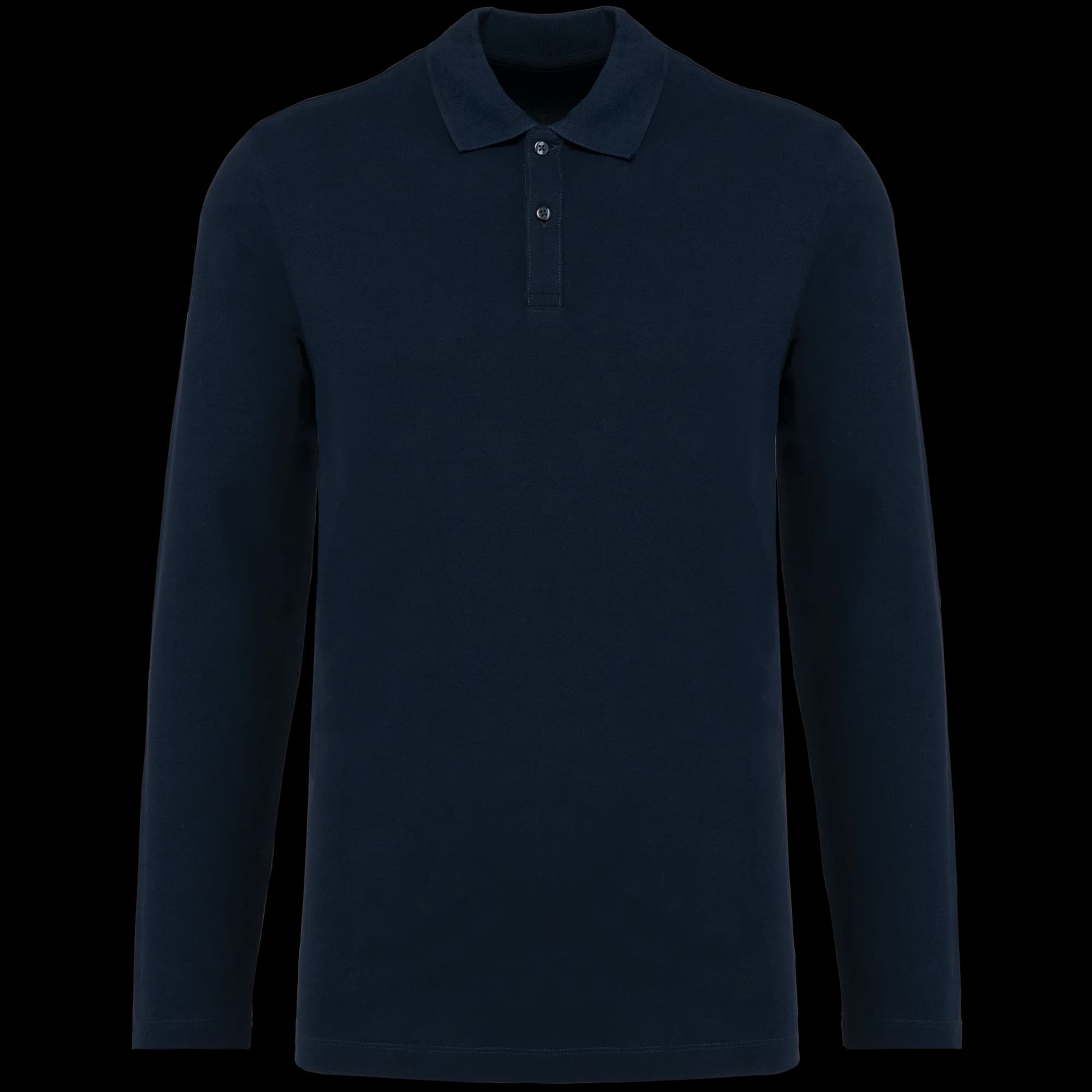 Polo Supima® manches longues homme — Deep Navy