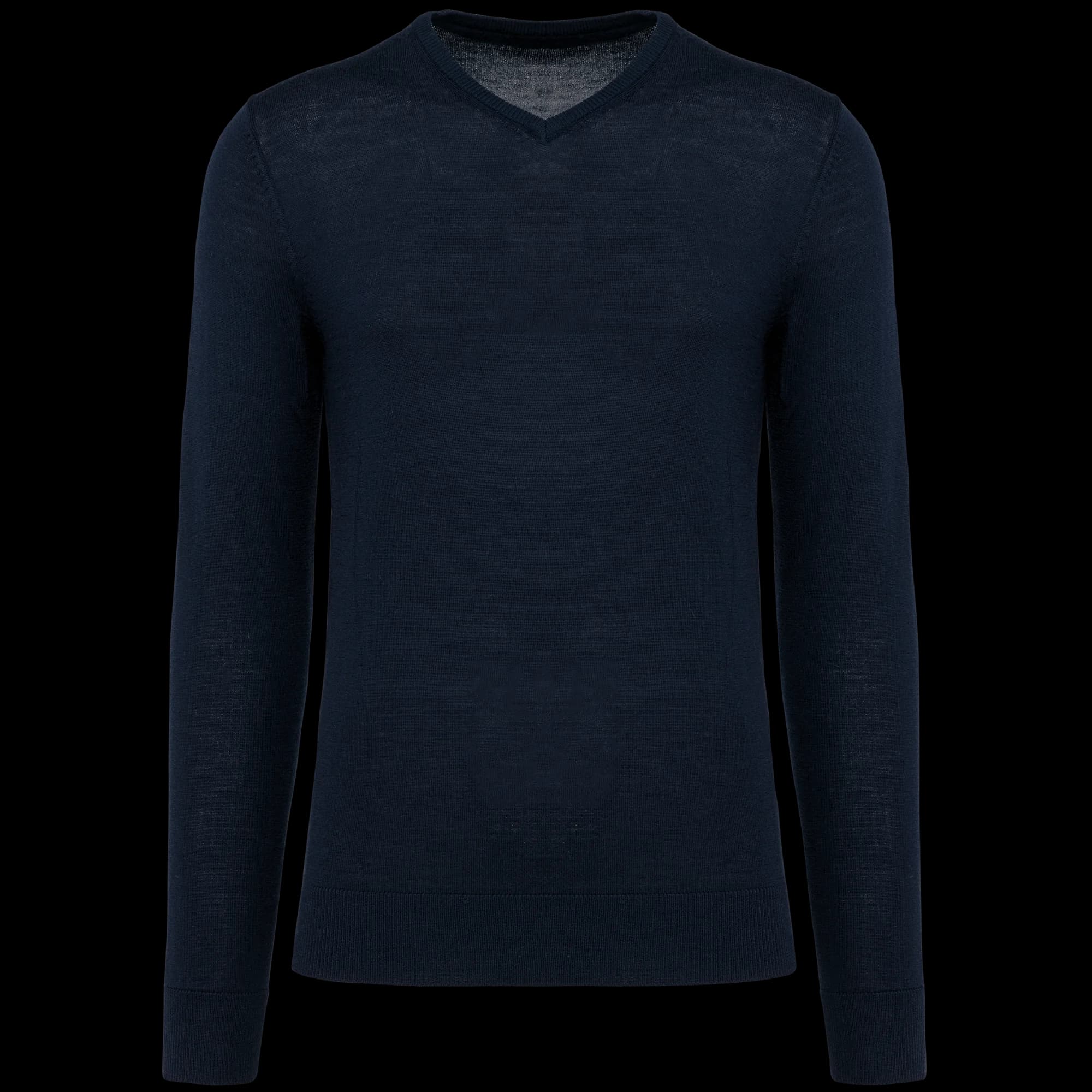 Pull Mérinos col V homme — Deep Navy
