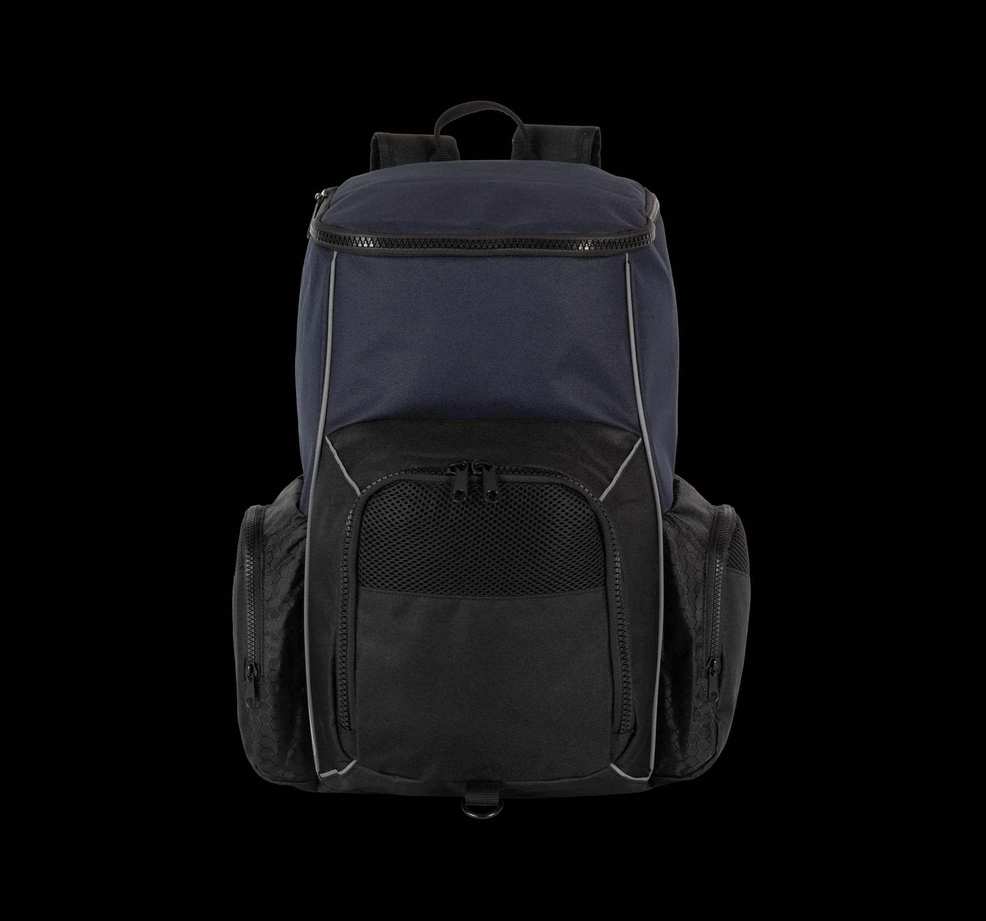 Sac à dos de sport recyclé avec porte-objets — Navy / Black