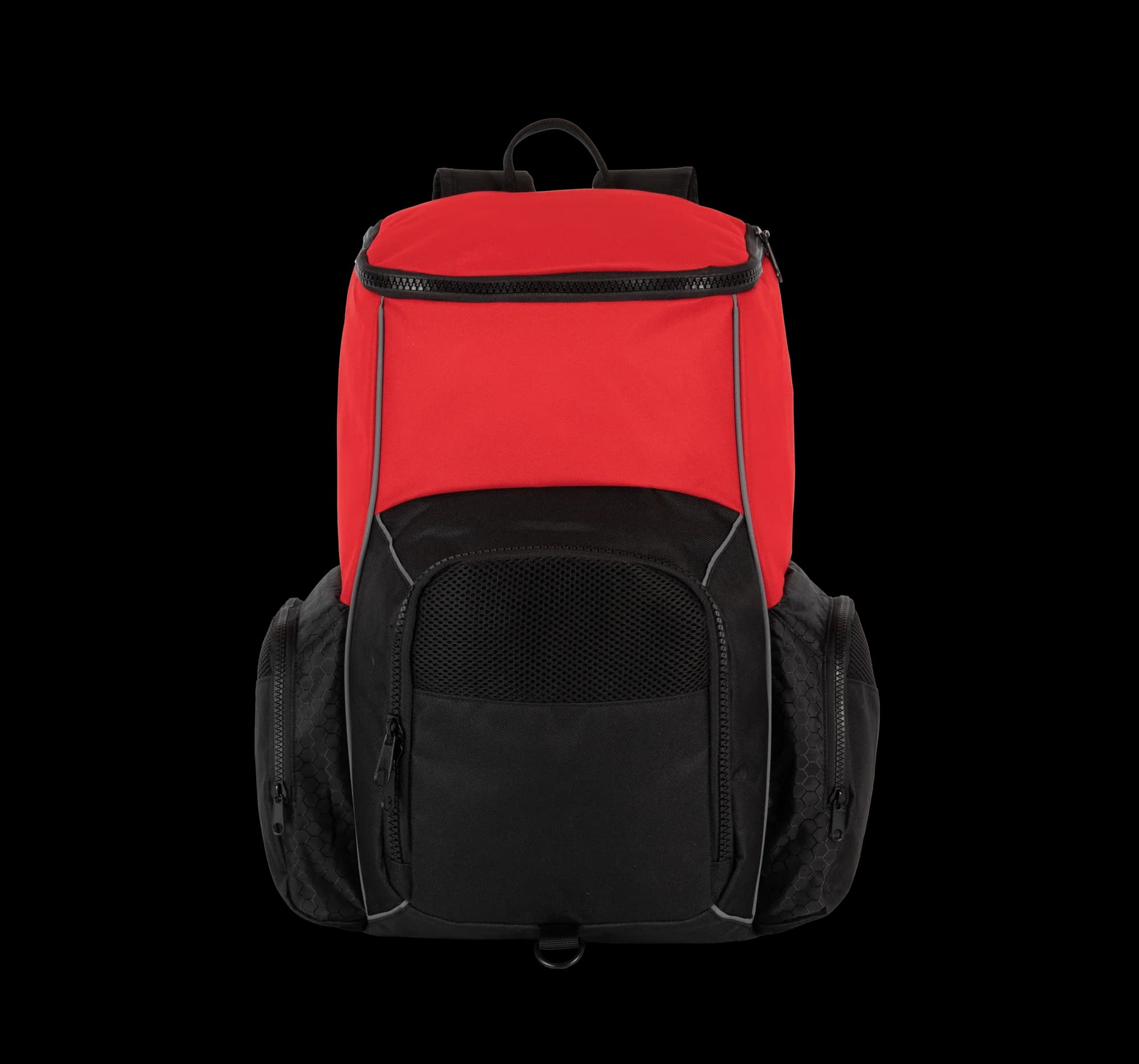 Sac à dos de sport recyclé avec porte-objets — Red / Black