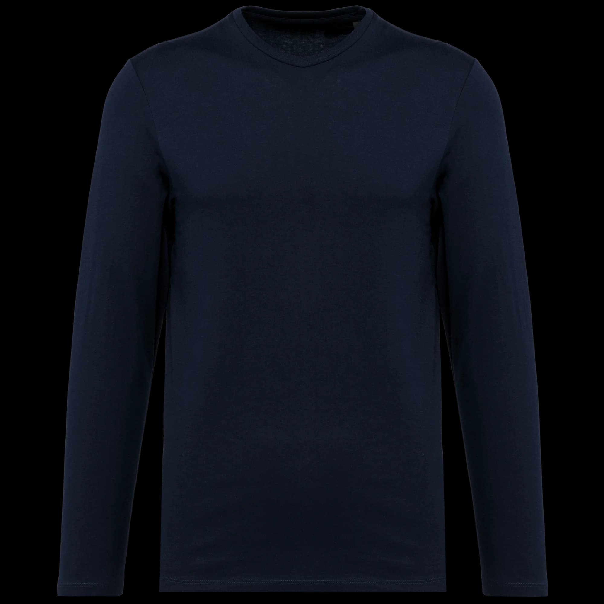T-shirt Supima® col rond manches longues homme — Deep Navy