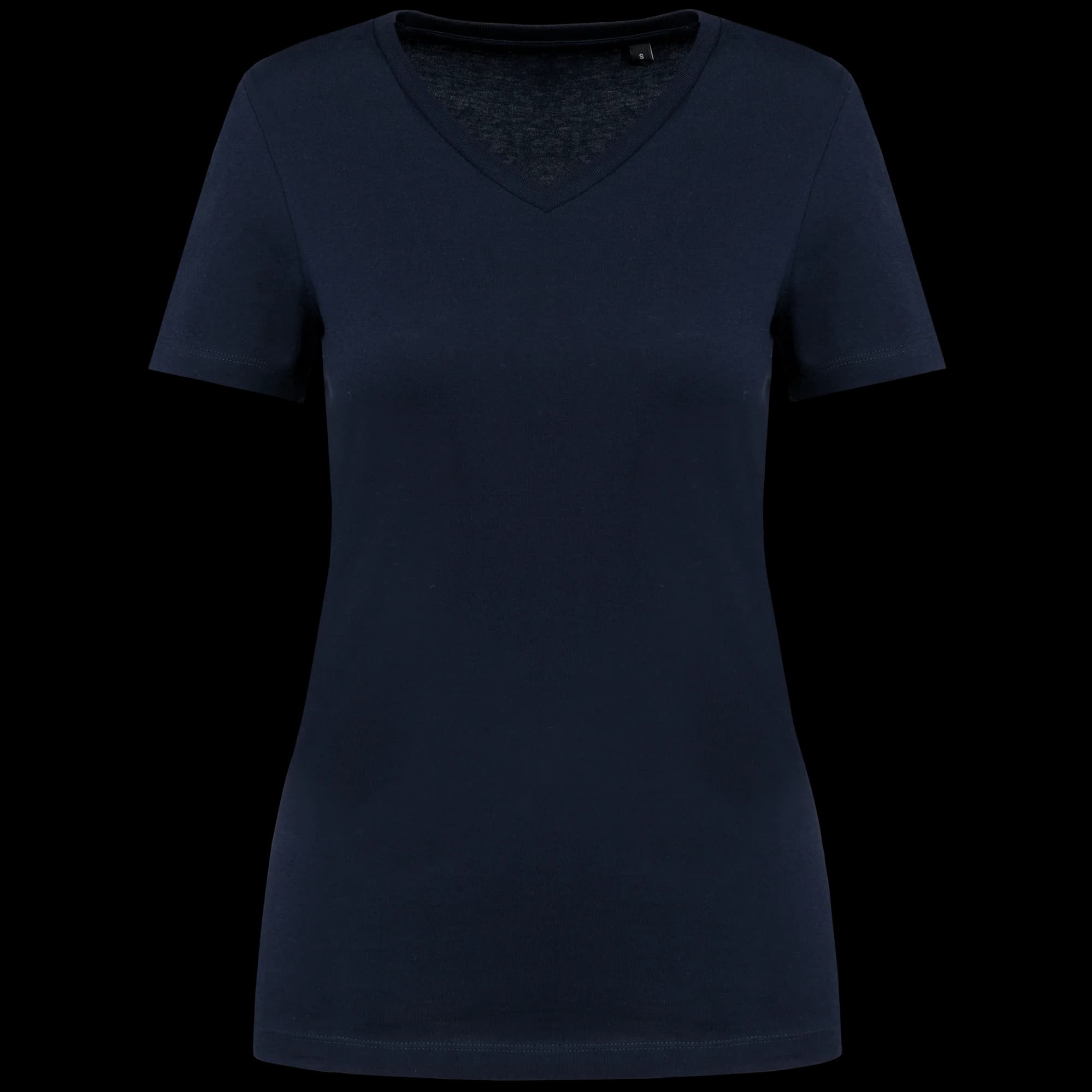 T-shirt Supima® col V manches courtes femme — Deep Navy