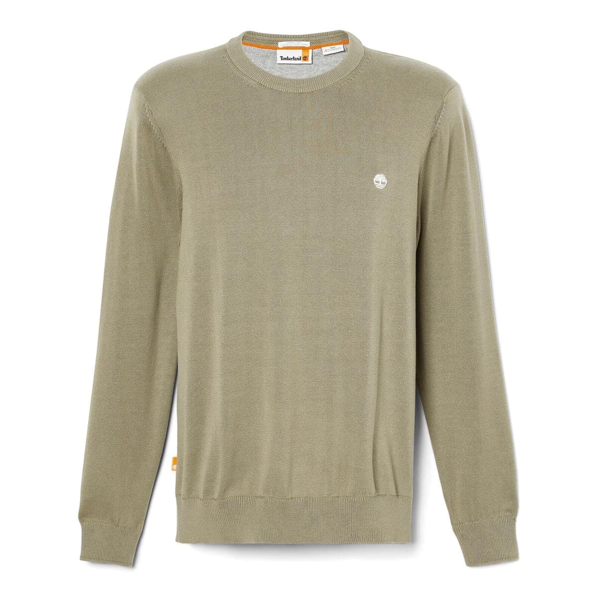 Pull coton bio col rond williams river — Leaf Green — vue 1